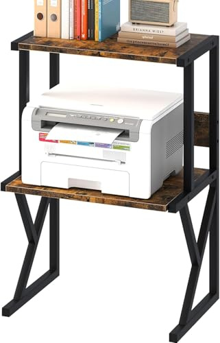 Soporte para impresora de 3 niveles, mesa de impresora de 3 niveles, soporte para impresora, soporte para impresora, diseño industrial, organizador de escritorio multiusos, soporte para impresora para