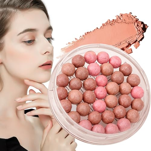Fard In Polvere | Perle Di Bellezza Con Polvere,Trucco Viso Ad Alta Pigmentazione Per Donne Ragazze Famiglia Colleghe E Altri