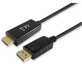 Watio Wave Câble - Câble displayport vers HDMI de 5 m, permet de connecter des appareils avec displayport à des écrans hdmi, idéal pour la transmission audiovisuelle.