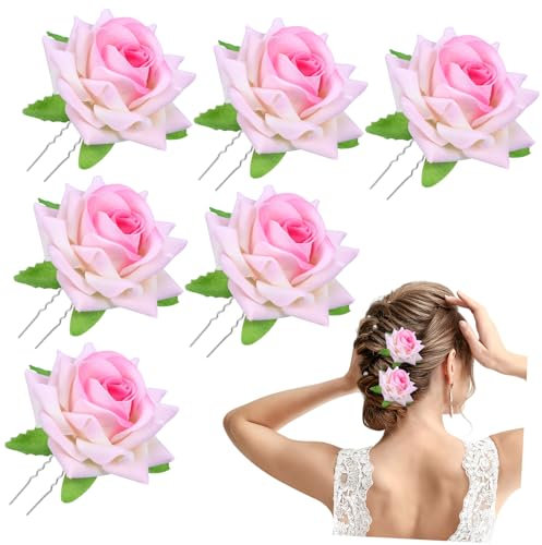 Baluue 6pezzi Forcina Per Di Rosa Decorativa Per Copricapo Sposa Forcina Di u Per o Lunghi