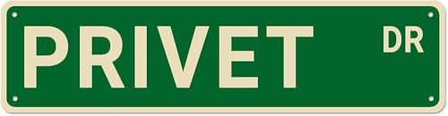 CoviSuit Privet Dr Street Signs, Privet Decor Privet Sign Privet Gift, Wall Decor for Home/Kitchen/Man Cave, Quality Metal Signs 6 X 16 Inch