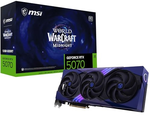 MSI GeForce RTX 5070 Carte graphique World of Warcraft Midnight Void Edition OC VD9334 12 Go