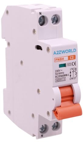 Interruptor magnetotérmico 2A C2, 1P + N 6kA Curva C, Slim Solo 1 módulo DIN 220V AC, Certificado IEC60898-1, Serie PN8H