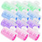 Lockenwickler Selbsthaftend,Zuzer 12pcs Groß Lockenwickler Rollen Haar Roller Lockenwickler für Damen Männer und Kinder(Pink + Blau + Lila + Grün)