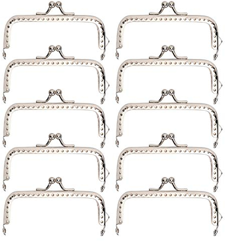 Marco de Monedero, Boquillas para Monederos, Cierres para Bolsos, Asas para Bolsos, Marcos Metal Cierre Beso Clip Cierres Broche Metales Cuadrado Clips Monederos Cuadrada Embrague Bricolaje