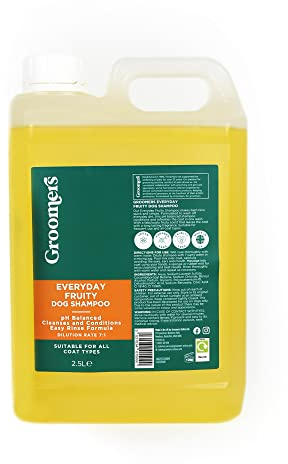 Groomers Everyday Fruity Dog Shampoo for Dog Grooming 2.5L - Long Lasting Fragrance - Cleanses and Conditions - pH Balanced, Vegan, Paraben Free, Easy Rinse - Suitable for All Coats