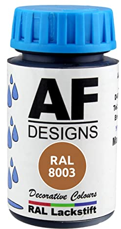 Alex Flittner Designs Lackstift RAL 8003 LEHMBRAUN seidenmatt 50ml Holz Metall Möbel Bad Retuschierlack Reparaturlack