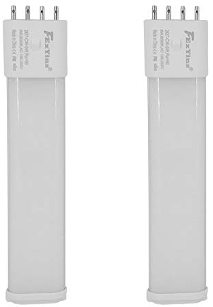 FExYinz LOT de 2 5 ans de garantie 6 Watt Blanc froid 6000K 2G7 Ampoule 600 Lumens Ra 90 Se Brancher 4 épingle PLS Lampe LED Ampoule Compacte 2G7 LED Tube Lumière