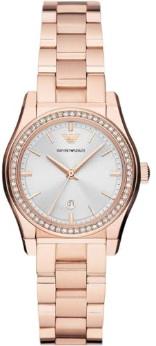 Emporio Armani Men Analog Quartz Watch with Stainless Steel Strap AR11558