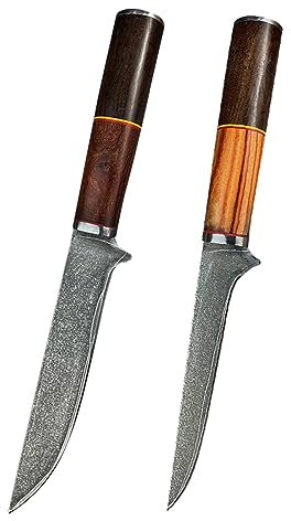 LIUJOU Cuchillo de deshuesado de acero 90Cr18Mov, cuchillo de carnicero de acero inoxidable, cortador de carne y pescado, cuchillo for cortar Chef, salmón y Sushi