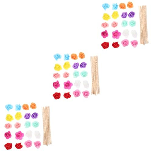 PRETYZOOM 60piezas Aromaterapia Colorida Diseño Forma De Flor Accesorios para Difusores De Aceite Esencial Ambientador para Hogar y Decoración De Interiores