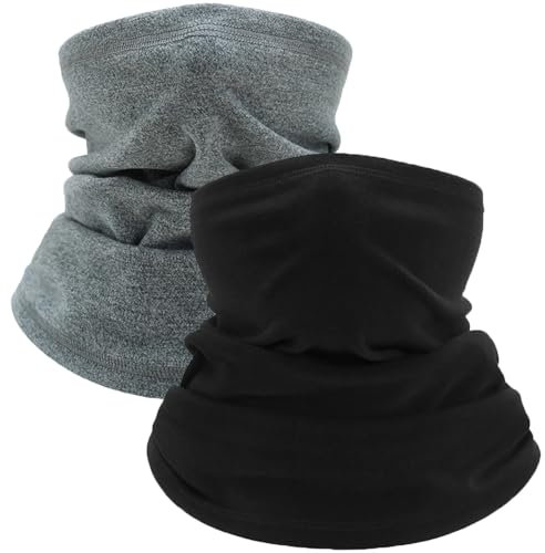 MOAZIFI 2 Stück Winter Loop Schal Herren & Damen, Weichem Fleece Halswärmer, Schlauchschal Herren, Halstuch Herren, Schlauchschal Damen, Für Winter Thermal Outdoor Radsport Ski Motorrad Laufen