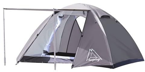 TENPLAY Campingtält för 2 personer, backpacking, lätt 2,5 kg, 210T polyester PU3000 mm, vattentät, vindtät, två dörrar, enkel installation, dubbla lager för utomhusbruk, camping, jakt, vandring