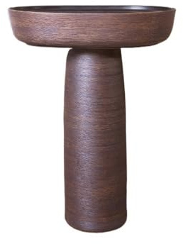 Vintage Lavabo de pedestal cerámica for patio, lavabo independiente con grifo y desagüe decorativo