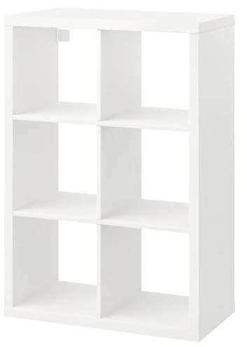 ZRIZAURA KALLAX Shelving Unit 77x112 cm - Freestanding 6 Cube Rectangular Storage Bookcase (2x3)-Cube Shelf for Baskets & Organising (White)