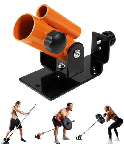 Yes4All SJXD Deluxe T-bar radplattform – full 360° vridbar och lätt att installera – passar 1 tum standard och 5 cm olympiska stänger, C. Orange