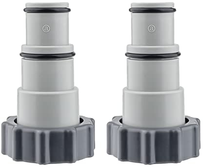 Adattatore per Tubo da Piscina 2 Pezzi Adattatore di Ricambio per Pompe Adattatore per Tubo di Ricambio Filettato Della Pompa con Collare per Tubi Da 1,5 e 1,25