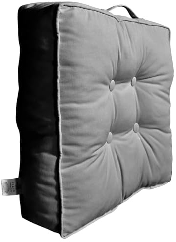 L S U Armchair Booster Cushion Large 4 inch Thick Seat Pad Luxury Soft Touch Hand Tufted Cushion For The Elderly, Post-Operative and Pregnancy (Grey)