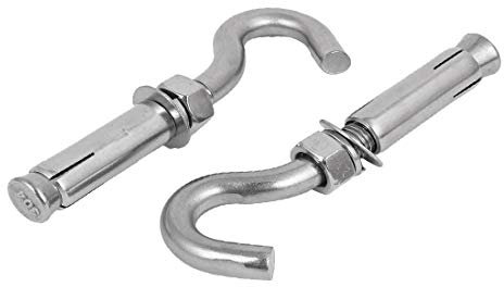 Expansionsbolzen, Ankerbolzen, Expansionsschrauben, Klopfschrauben, 2 Stück 304 Edelstahl, Verlängerung, zuverlässige Effizienz, Ankerbolzen zum Öffnen der Haken M12