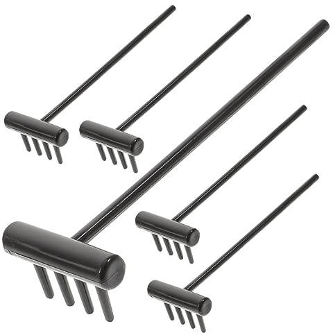 TOPPERFUN 6pièces Lot de Mini Râteaux pour Table De Sable Outils Décoratifs De Jardin Râteaux De Table De Sable Compacts Et Légers