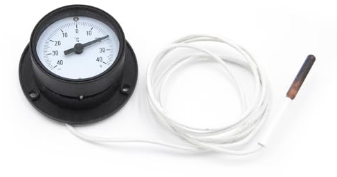 3S SuperSamaStore Termometro ad Incasso Digitale 60D1.5, Plastica, per Vetrine Banchi Frigo, Misuratore Temperatura Professionale con Intervallo di Misurazione da -40°C a +40°C