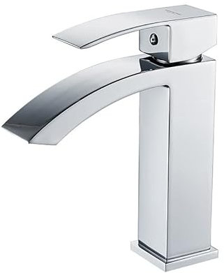 OLSKFUH Basin Faucet Black Paint Copper Bottom Arc-Shaped Single Hole Baking Cold Hot Sink Basin Kitchen Bathroom Faucet Taps L1055-15 L1055B-15,