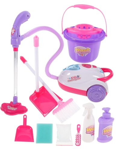 Milisten 1set Boys and Girls Cleaning Tool Realistic Pretend Play Vacuum Cleaner Mop and Broom Engaging Housekeeping Toys for Boys and Girls No Battery Required