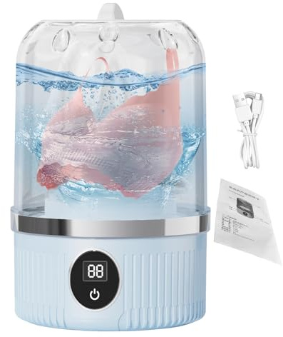 Small Washer Travel Washing Machine | 3 Wash Programs, Quick Wash, Rechargeable Device For Backpackers Business Travelers Renters