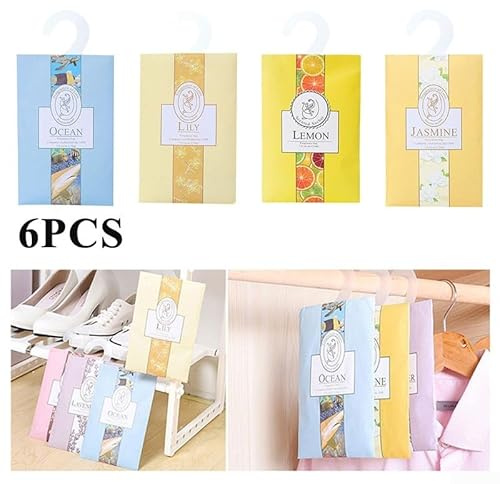 6 sacchetti per deodorante per ambienti, per armadio, camera da letto, soggiorno, aroma naturale di incenso