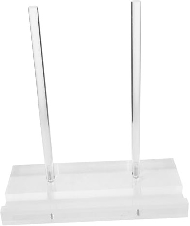 Zerodeko Clear Acrylic Book Stand for Display Transparent Easel Holder for Cookbooks Plates Albums Postcards and Menus Stable Compact Design for Kitchen Counters Cafes Restaurants and