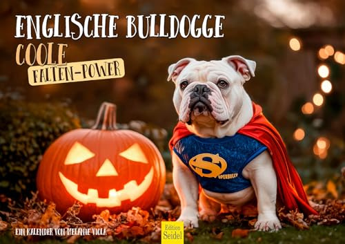 Edition Seidel Calendario Premium Cool English Bulldog 2026 Formato DIN A3 Calendario de Pared Animales Perro Mascota Bulldog Cachorro Perra Perra Moda Estilo de Vida Amantes de los Animales Melanie