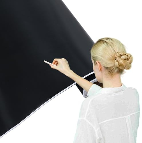 Film Rouleau Tableau Noir Autoadhésif 200x45cm Tableau Craie Mural PP Tableaux Effacables Rouleau Noir Papier Adhésive Effaçable À Sec Pour Bureau Maison Ecole Frigo