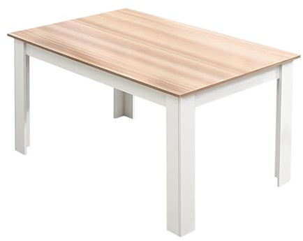 Mondeer Dining Table, Kitchen Table for 4-6 People, 138W x 90D x 75H cm