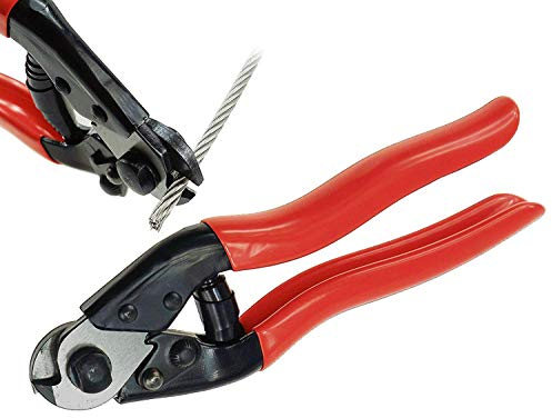 LABABE 190 mm Wire Rope and Wire Cutters,190mm Cable Cutters Wire Rope and Wire Cutters with Soft Grip Handles