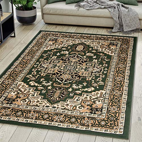 Carpeto Rugs Tappeto Orientale Salotto a Pelo Corto Verde 200 x 300 cm Classico Persian Design