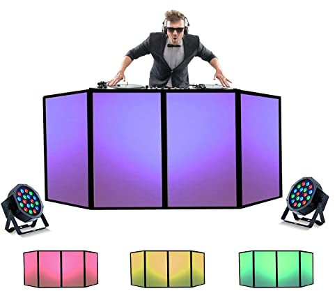 Façade Dj white avec 2 projecteur parled DMX superbe décoration sono – PA DJ MIX bar club mariage disco anniversaire prestation salle des fêtes