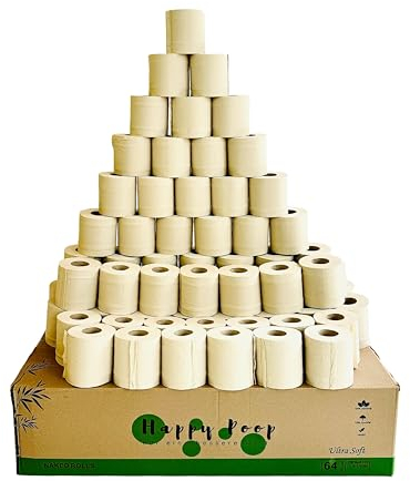 BPlanet Toilettenpapier Box: 3-lagig, 64 Rollen á 280 Blatt - ungebleicht, ultra weich und reißfest, plastikfrei verpackt, vegan, nachhaltiges Klopapier