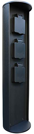 ECO-Light STROMVERTEILER-3 Steckdosenturm Schwarz 1St.