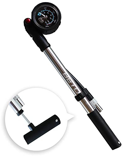Beto Precision High Pressure Shock Pump (SP-002AGN) with Gauge, 400 PSI 28 BAR, for Front Fork and Rear Bicycle Suspension and Air Shocks