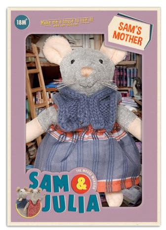 The Mouse Mansion Sam & Julia - Sams Mother Cuddly Toy - The Original from the Popular Children's Book Range - 1/12 Size for Standard Dollhouse - Contains: 1 Soft Toy Mouse 12 cm