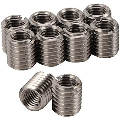 BORDSTRACT Dado riduttore con filettatura esterna, 10 dadi filettati M10 x 1,5 M12 x 1,5 – 20 mm, in acciaio inox