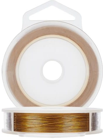 BENECREAT 100 m (328 fot) 0,3 mm, 7-strängad nylonbelagd 304 rostfri ståltråd, tiger, svans, pärltråd för halsband, armband, smyckestillverkning,