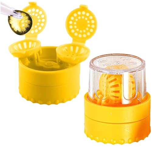 Luxylei Kontaktlinsenwascher, 2 Stück, Tragbarer Weicher Harter Kontaktlinsenreiniger, Kontaktwascher, Manuelle Drehung, Kontaktlinsen-reinigungsbehälter Für Die Augenpflege