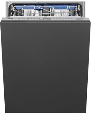 Smeg DI324AQ 14 Place Setting Fully Integrated Standard Dishwasher with Silver Control Panel, Rapid Wash, EnerSave, A Energy Rating