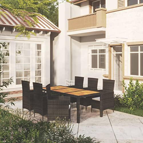 KTHLBRH Set di mobili da giardino per terrazze, mobili da balcone, 7 pezzi