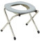 Sedia pieghevole in acciaio portatile da campeggio WC per sedile 99,8 kg Capacità per bagno Campeggio Viaggio Uso Portatile Pieghevole Bagno Sgabello Squat Squat Vasino antiscivolo per adulti