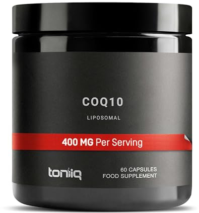 Liposomal CoQ10 400mg - 98% Pure Coenzyme Q10 - Extra Strength Formula with Enhanced Absorption – Third-Party Tested – 60 Vegetarian Capsules