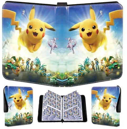 HazyZany Sammelkarten Album, Kompatibel Karten Sammelalbum,50 Seiten 900 Karten große Kapazität, Tragbar Wasserdicht PU Karten Halter, Card Collection Sammelalbum Album.