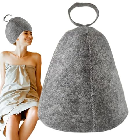 Cappello sauna, cappello sauna per donne - Teste per la doccia che assorbono l'acqua - per la doccia a vapore da bagno con cappello da sauna in feltro confortevole per donne per la doccia