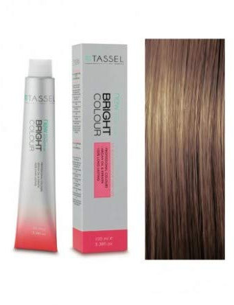 Tassel - Tinte Permanente Capilar Nº8.7 Rubio Claro Marrón - Mujer - 100 ml - Color Luminoso y Natural con Nutrición de Argán y Keratina